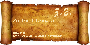 Zeller Eleonóra névjegykártya